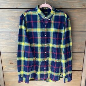 J Crew Plaid Oxford Shirt